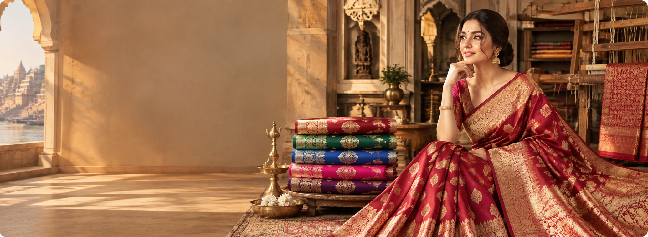 Banarasi Elegance, Woven in Varanasi