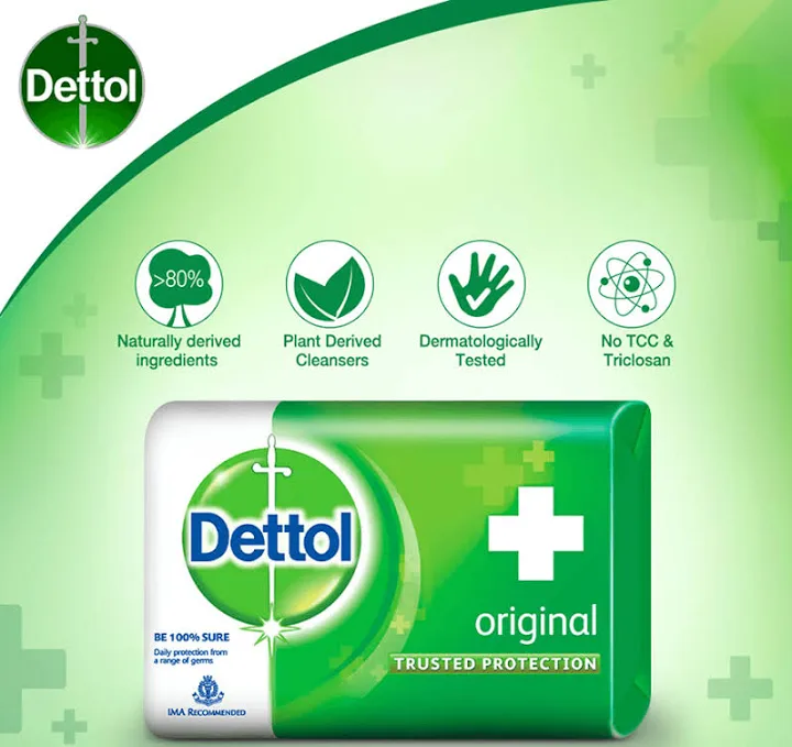 Dettol Original Bathing Soap Bar – Germ Protection | 1 Pc