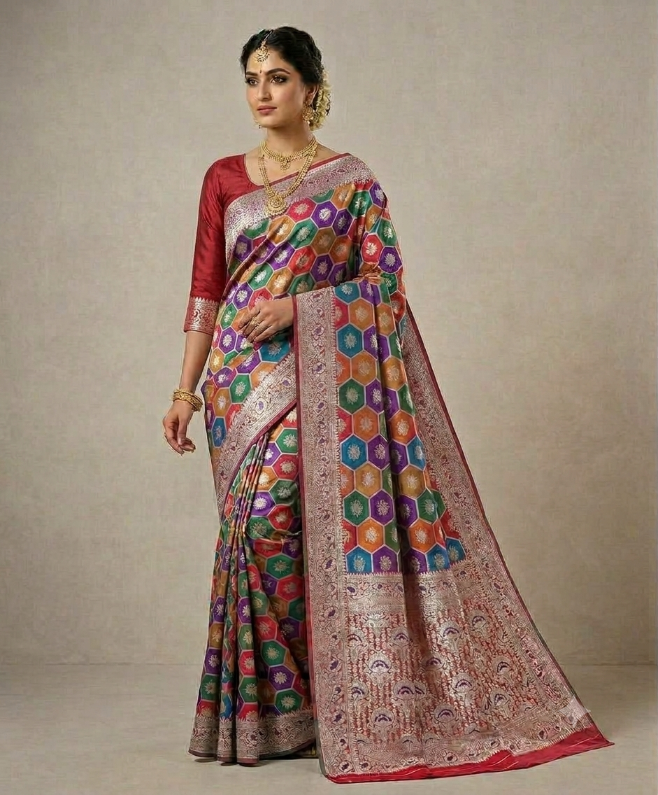 Banarasi rangkaat saree