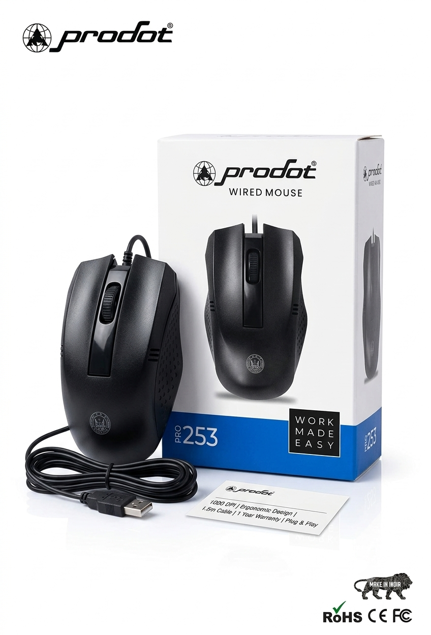 Pro253 Wired Mouse – Black