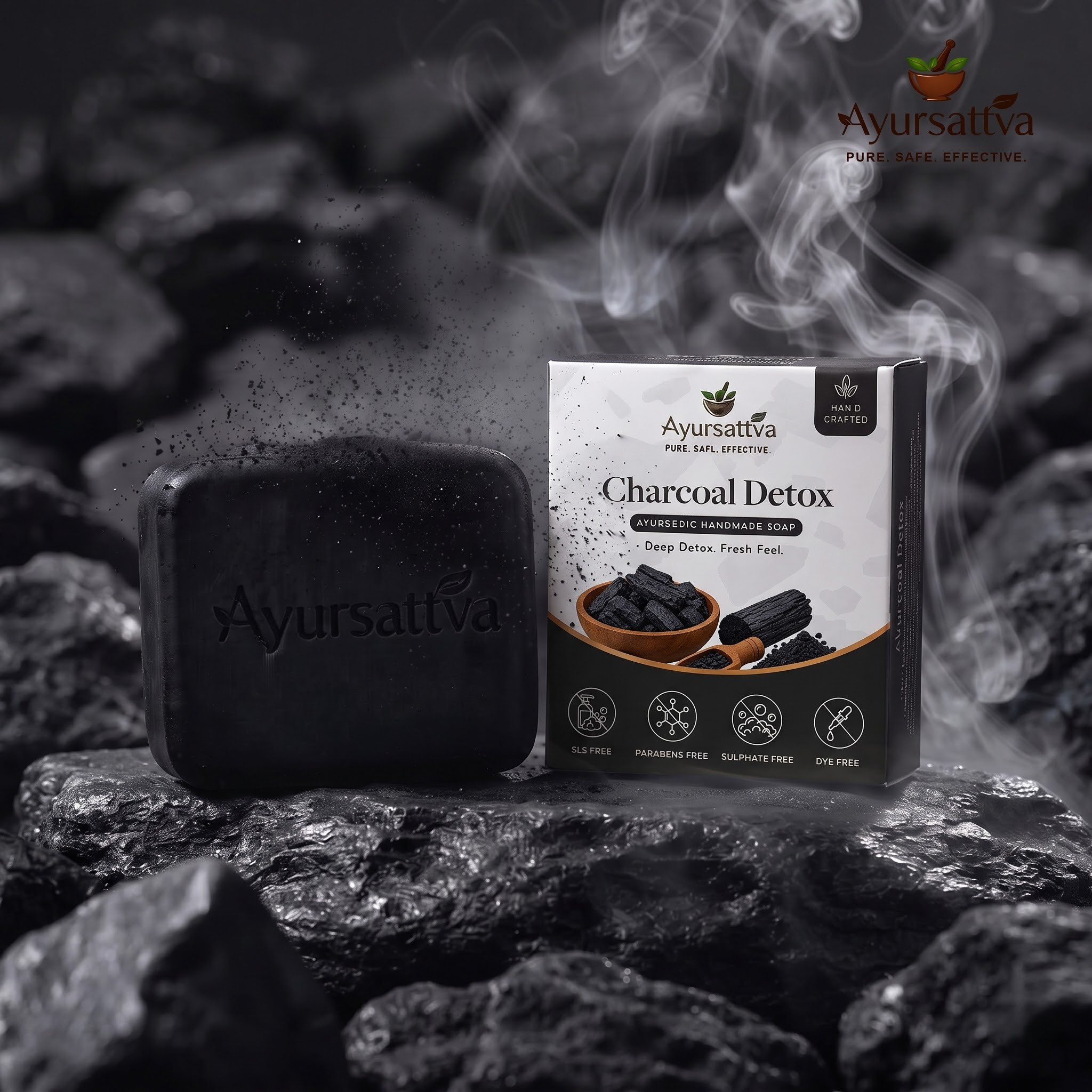 AyurSattva Charcoal Detox Herbal Soap