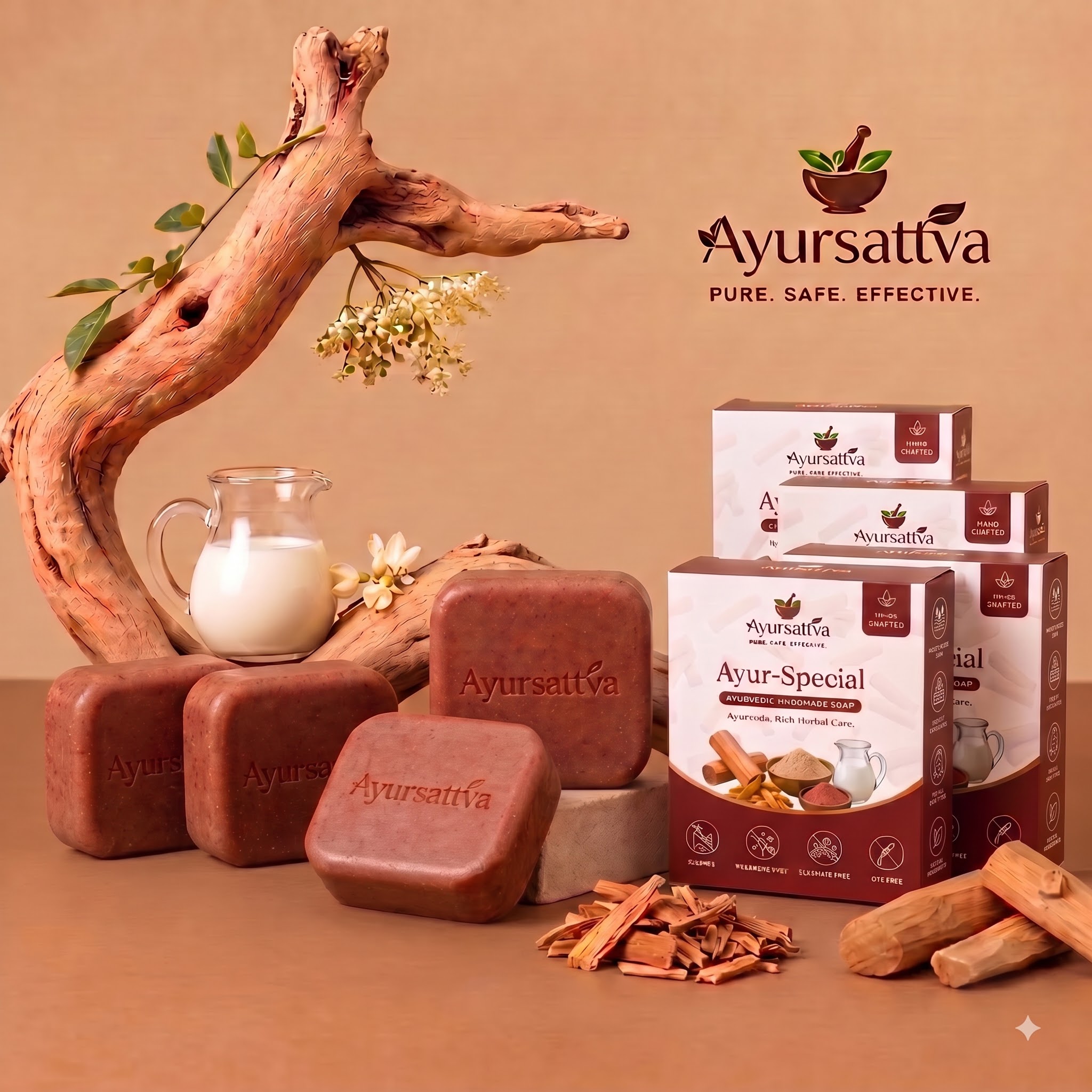 AyurSattva Ayur-Special Ayurvedic Herbal Soap Pack of 4