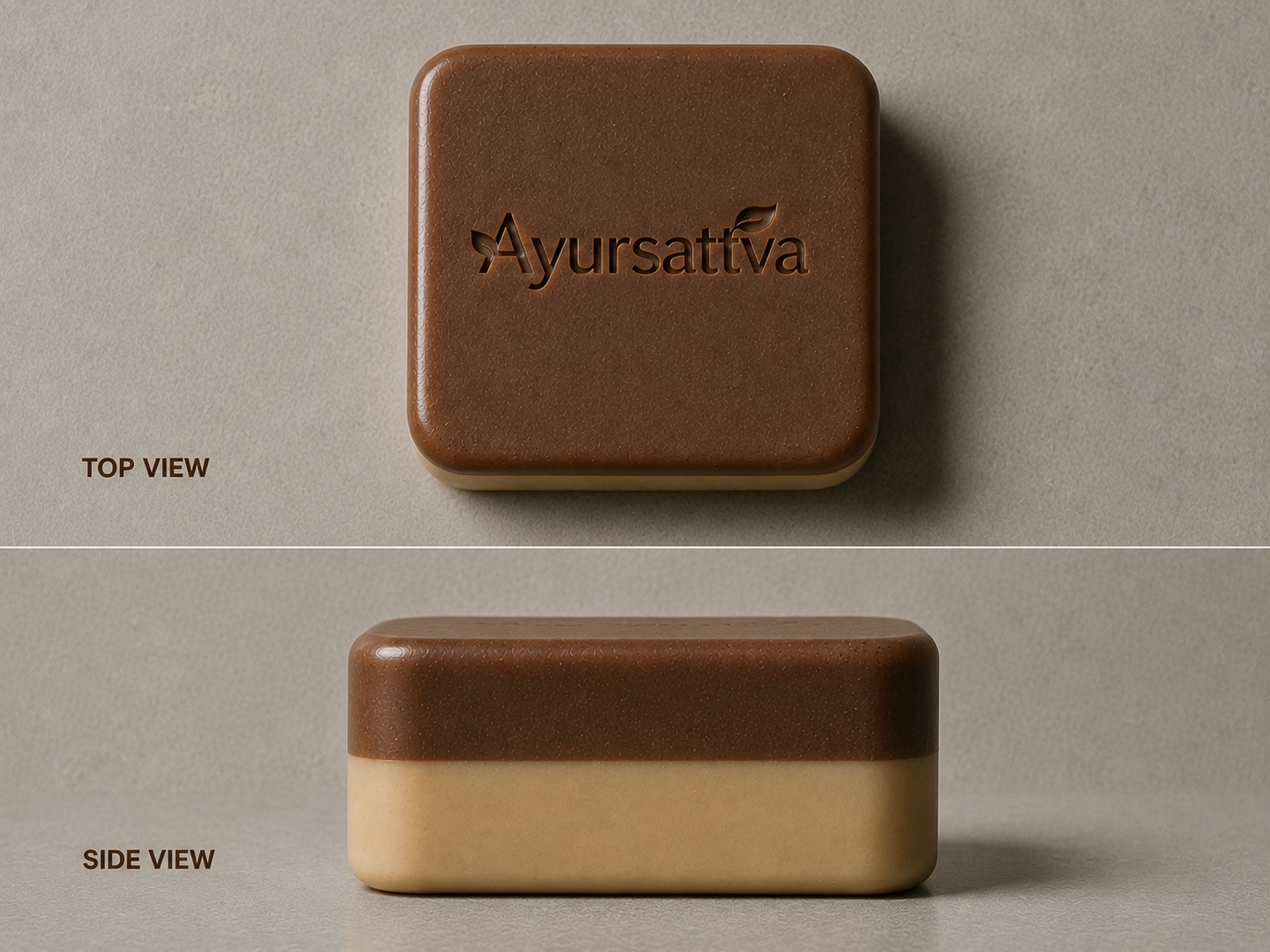 AyurSattva Coffee-Mitti Double Layer Herbal Soap Pack of 4